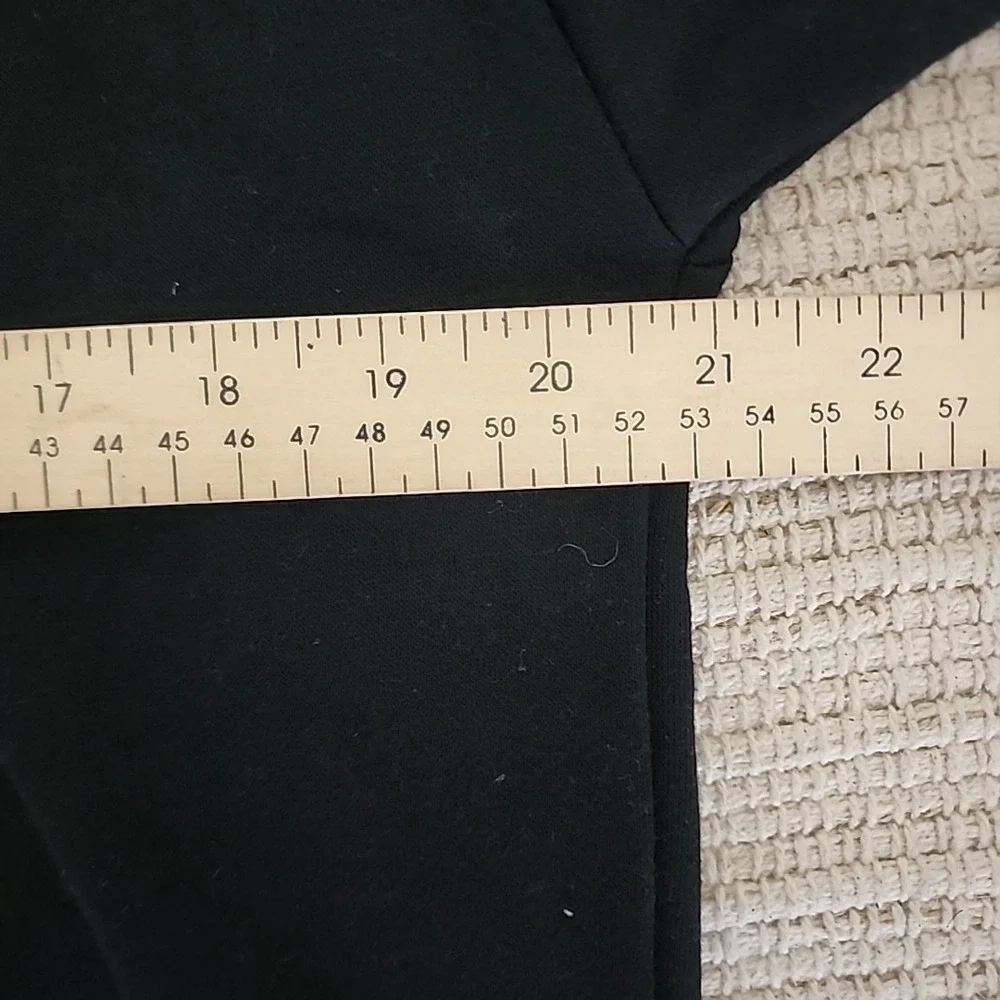 LA Gear Cropped Black Sweatshirt Hoodie Gym Active 80s 90s Retro USA Cut Out L - Picture 5 of 7